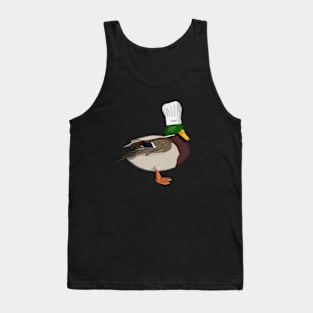 Mallard Kitchen Chef Hat Cooking Funny Bird Tank Top